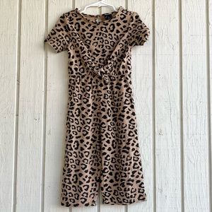 Girls Art Class Leopard Wide Leg Jumpsuit